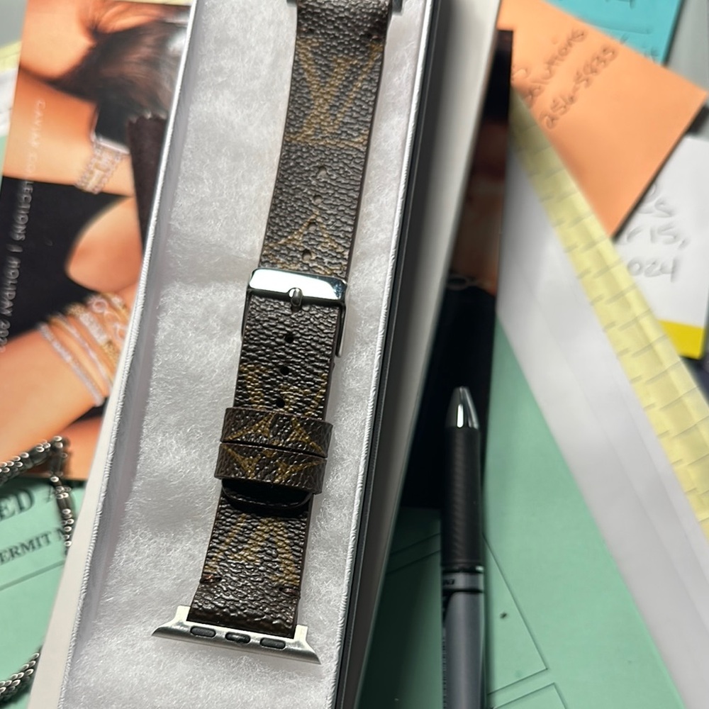 Recycled Louis Vuitton Apple Watch band Size 45